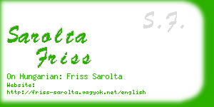 sarolta friss business card